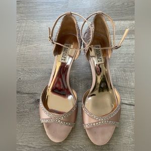 Badgley Mischka Gillian Crystal Embellished d'Orsay style kitten heel